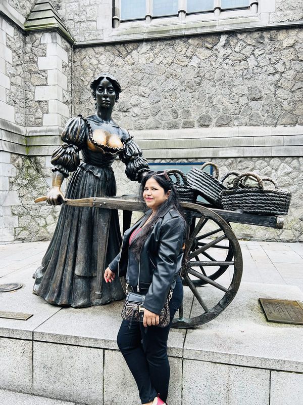 With Molly Malone, Dublin